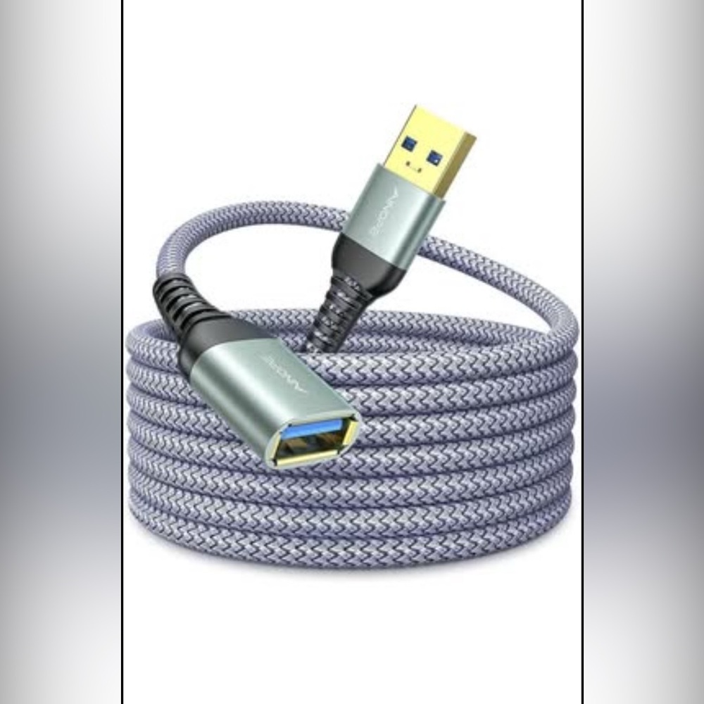 USB 3.0 Extension Cable, Male to Female Cord High Data Transfer, 10 FT